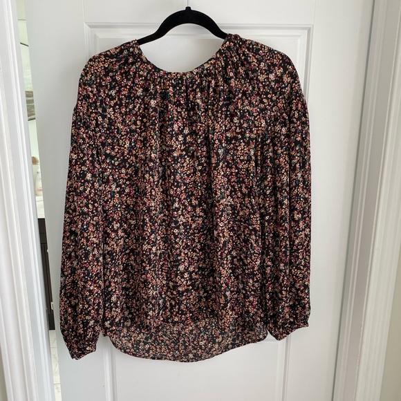 Balloon Sleeve Floral Print Blouse - Picture 1 of 11